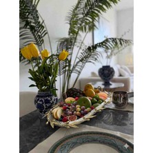 Elbeten Home Gold Zeytin Dalı Işlemeli Sunum Tepsisi