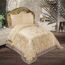 Veramoni Sultan Kesme Çift Kişilik Pike Takımı Fransız Güpürlü Çeyizlik 6 Parça