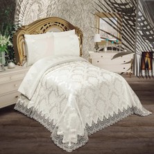 Veramoni Sultan Kesme Çift Kişilik Pike Takımı Fransız Güpürlü Çeyizlik 6 Parça