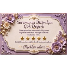 3D Tasarım Yorum Kartı | Sipariş Teşekkür Kartı | Küçük Işletme Kartı
