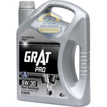 Grat 5W-30 Tam Sentetik Motor Yağı 4 Litre Apı Sl/cf Benzinli Dizel Araç Yağı