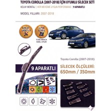 AutoBase Toyota Corolla Ön Cam Silecek Takımı 2007-2018