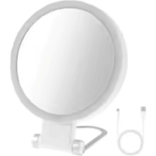 TeknoFaji 30X-1X LED Işıklı Büyüteçli Ayna, 360° Dönebilen Işıklı Makyaj Aynası, 3 Işık Modu, Taşınabilir, Seyahat Aynası
