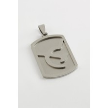 Zero Land Shopilke Ok Yay Çelik Kolye Ucu 2,5x4 Cm-Gümüş Rengi