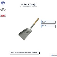 Apeksal Ahşap Saplı Soba Küreği Soba Şömine Mangal Köz Küçük Kürek