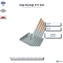Apeksal Ahşap Saplı Çöp Küreği Metal Faraş Kürek