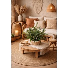 Cennet Home Doğal Bohem Zeytin Sepeti 33×33 cm – Masaüstü ve Salon Için Dekoratif Yapay Zeytin