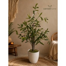 Cennet Home Ege Zeytin Ağacı 100 cm Beyaz Saksıda Dekoratif Yapay Ağaç