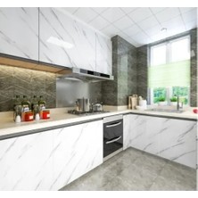 sbodurhome Mermer Desenli Yapışkanlı Tezgah Folyosu 5 Mt.
