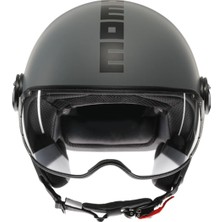 Momo Desing Momodesign Fgtr Classic Kask Mono Matt Grey Black