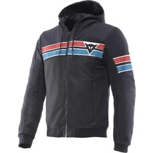 Dainese Vintedge Air Tex Kapüşonlu Mont Siyah Mavi Kırmızı