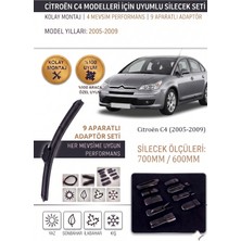 AutoBase Citroen C4 Ön Cam Silecek Takımı 2005-2009
