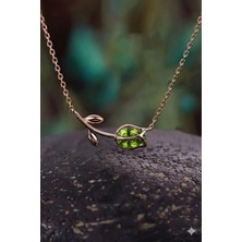 925 Ayar Gümüş Papatya Silver 12 Doğum Taşlı Lale Kolye.rose.gold.rodaj Renk Seçeneği