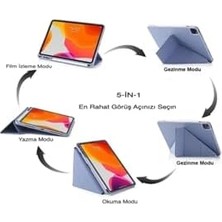 - Galaxy Tab S9 Fe/ S10 Fe 10.9 Inch ile Uyumlu Kalem Bölmeli Katlanabilir Standlı Akıllı Kapak - Kırmızı