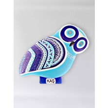 Mundy Kaş Temalı Polyester Kabartmalı Nazar Baykuş Magnet 5,5 x 9 cm  Dekoratif Hediyelik Buzdolabı Süsü  (KOD:1140)