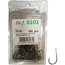 İğnesan Iğnesan 0101 Chinu Serisi Black Nikel Olta Iğnesi 100LÜ Paket - No-1