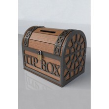 Klitli Tip Box Bahşiş Kutusu ve Kumbara Sandık Tipi Ahşap Tipbox
