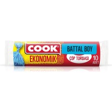 Cook Eko Battal Boy Jelatinli Mavi Renk Çöp Torbası 72 x 95 cm 10 Yaprak