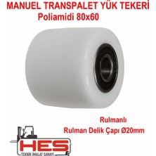 Hes Teknik Poliamid Transpalet Tekerleği 80X60 mm  (Rulmanlı)