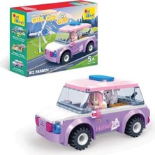 Ogi Mogi Toys Eğitici Bloklar Kız Arabası 136 Parça Yapı Seti