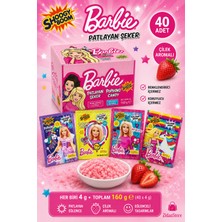 Emrah Gültekin Hleks Barbie Patlayan Şeker 40 Adet Çilek Aromalı 4 gr x 40 Paket Toplam 160 gr Renklendirici Içermez Koruyucu Içermez