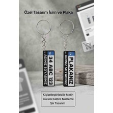 Kişiye Özel isimli Plaka Anahtarlık Seti - Plaka Anahtarlık 2'li Paket