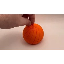 Besa 3D Besa3D Geçmeli Stres Topu Oyuncak Turuncu Tek Parça Hareketli Özellikli Hediyelik