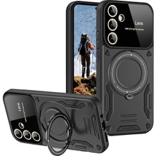 Flzdgnkr Newface  Galaxy S24 Fe Kılıf Joy Lens Standlı Kapak - Siyah
