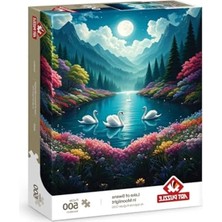 Die Grup Ay Işığında Kuğular Gölü Temalı 500 Parça Puzzle
