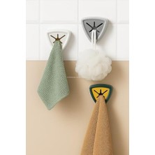 Pratik Tak-Çek Askı 3'lü Paket, Güçlü Yapışkanlı Mutfak Bez Askısı, Banyo Lif Tutucu ve Havlu Askısı, Delme Gerektirmeyen Kolay Montaj, Çok Amaçlı Banyo Mutfak Duvar Organizeri Seti
