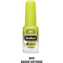 Zero Land Gldisptm Gabrini Brilliant Flat Brush Oje Simli Oje-Fıstık Yeşili