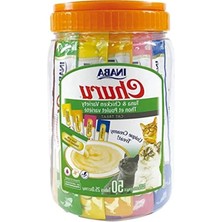 Die Grup 50 x 14 G Kremsi Dolgulu Kedi Atıştırmalıkları, Ton Balığı ve Tavuk