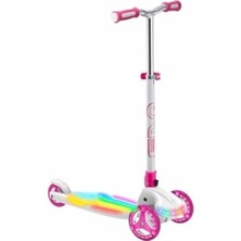 Die Grup Işıklı 3 Tekerlekli Katlanabilir Scooter, Renkli ve Eğlenceli Tasarım