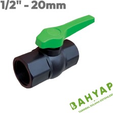 Bahyap Pp Plastik Küresel Vana 1/2" - 20MM