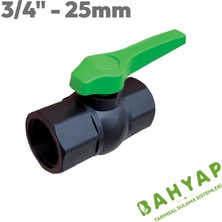 Bahyap Pvc Plastik Küresel Vana 25MM (3/4)