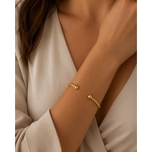 Adata Jewelry Burgu Model Kelepçe Bilezik Sarı 6 Boy