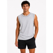 Sivon Wear Erkek Kontrast Biyeli Kolsuz Atlet Bisiklet Yaka Yazlık Basic Atlet