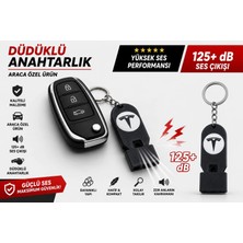 YSN Sounds Düdüklü Tesla Anahtarlık , Tesla Logolu Islık Çalan Araç Anahtarlık - Hediyelik Tesla Araba Anahtarlığı