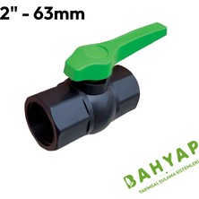 Bahyap Pvc Plastik Küresel Vana 63MM (2)