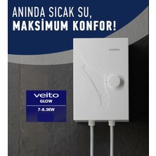 Yuwa Veito Glow 7-8.3kw Ani Su Isıtıcısı - A Sınıfı Enerji Tasarruflu, Hassas Sıcaklık Kontrollü Şofben Elektirikli Şofben (Montaj Dahil Değildir.)
