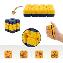 Die Grup Dayanıklı Fidget Cube, Sarı ve Lacivert Renk Seçenekleri ile Stres Azaltıcı