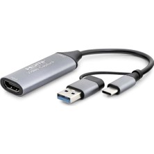 sbodurhome Hdmı Vıdeo Capture Type-C + Usb3.0 4K 30Hz Gri HDX7844