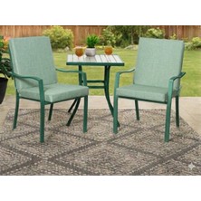 Ayzen Home 2 Adet 40X40CM Bahce ve Salon Takımı Için Bağcıklı Arkalıklı Sandalye Minderi