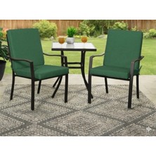 Ayzen Home 2 Adet 40X40CM Bahce ve Salon Takımı Için Bağcıklı Arkalıklı Sandalye Minderi