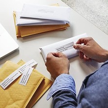 Dymo Labelwriter Etiket Yazıcıları Için Lw Büyük Posta Adresi Etiketleri, Beyaz, 1-4/10'' x 3-1/2'', Büyük, 260'LIK 2 Rulo