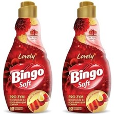 Bingo Soft Lovely Konsantre Çamaşır Yumuşatıcısı, 1440 Ml, 2'li Paket, 60 Yıkama