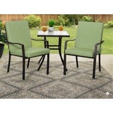 Ayzen Home 2  Adet 40X40CM Bahce ve Salon Takımı Için Bağcıklı Arkalıklı Sandalye Minderi