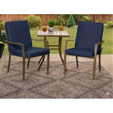 Ayzen Home 2 Adet 40X40CM Bahce ve Salon Takımı Için Bağcıklı Arkalıklı Sandalye Minderi