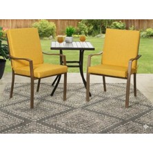 Ayzen Home 2 Adet 40X40CM Bahce ve Salon Takımı Için Bağcıklı Arkalıklı Sandalye Minderi