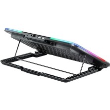 Gaming M60 Laptop Soğutucu, 2500 Rpm,10 Rgb Işık Kontrolü, 15.6-17 Inch, Hız Kontrolü, 6 Büyük Fan,telefon Standı, 2 USB